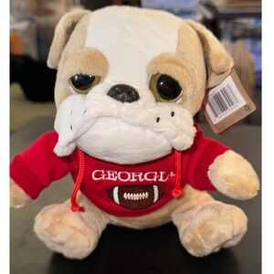 Georgia Bulldogs Plush Stuffed Animal Dog Toy w/ Hoodie NCAA Football New